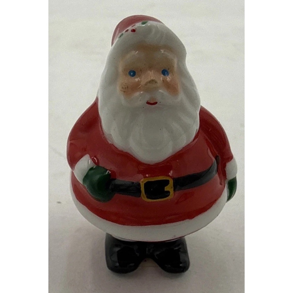 Dept. 56 Ceramic Miniature Santa 1.75" tall Retired Heritage Village